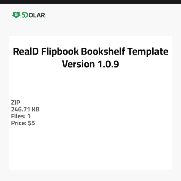 RealD Flipbook Bücherregal Vorlage - Version 1.0.9