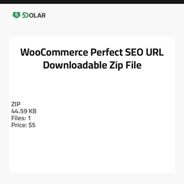 WooCommerce Perfekte SEO-URL - Herunterladbare Zip-Datei