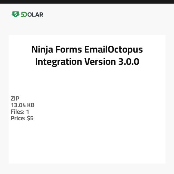 Ninja Forms EmailOctopus Integration - Version 3.0.0