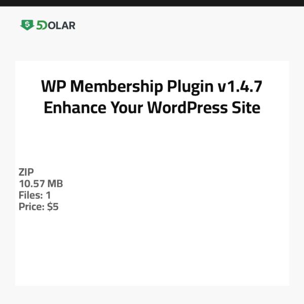 WP Membership Plugin v1.4.7 - عزز موقع ووردبريس الخاص بك