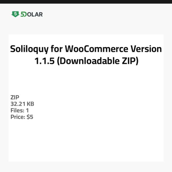 Soliloquy für WooCommerce - Version 1.1.5 (Downloadbare ZIP)