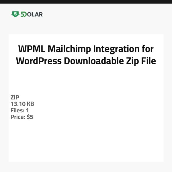 تكامل WPML مع Mailchimp لـ WordPress - ملف مضغوط قابل للتنزيل