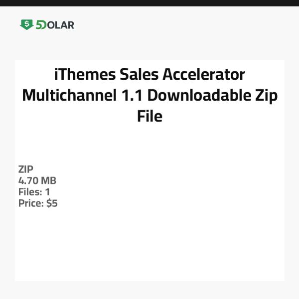 iThemes Sales Accelerator Multichannel 1.1 - ملف مضغوط قابل للتنزيل