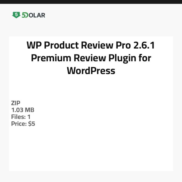 WP Product Review Pro 2.6.1 - إضافة مراجعة مميزة لووردبريس