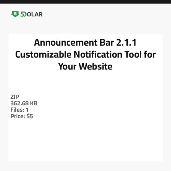 شريط الإعلانات 2.1.1 - أداة إشعارات قابلة للتخصيص لموقعك الإلكتروني