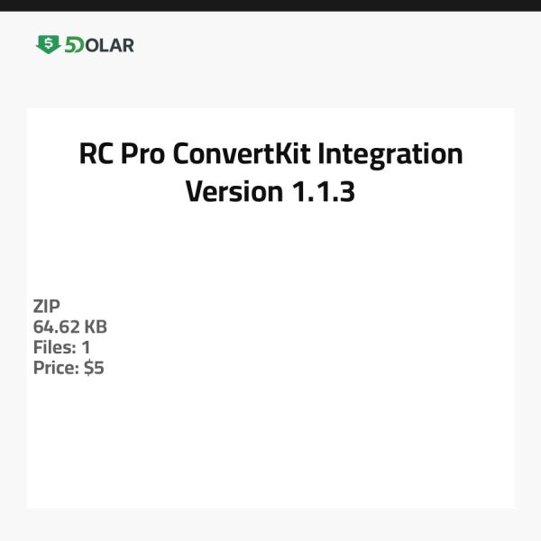 تكامل RC Pro ConvertKit - الإصدار 1.1.3