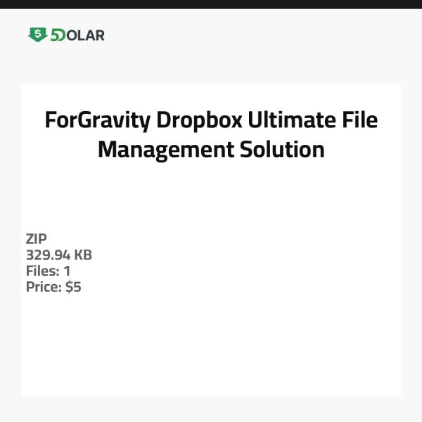 ForGravity Dropbox - Ultimative Lösung für das Dateimanagement