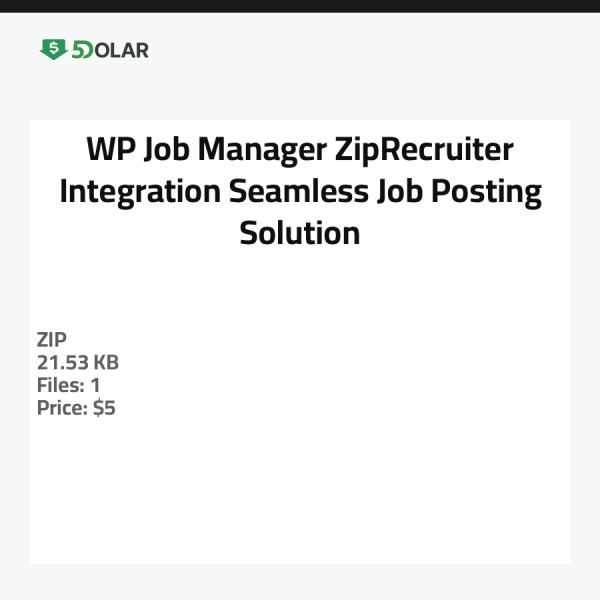 WP Job Manager ZipRecruiter Integration - Nahtlose Lösung für Stellenangebote