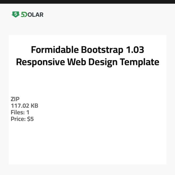Formidable Bootstrap 1.03 - Responsives Webdesign-Template
