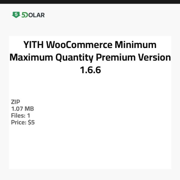 YITH WooCommerce Mindest-Maximalmenge Premium - Version 1.6.6