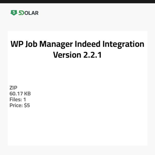 WP Job Manager Indeed Integration - Version 2.2.1