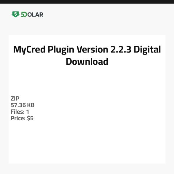 MyCred Plugin Version 2.2.3 - Digitaler Download