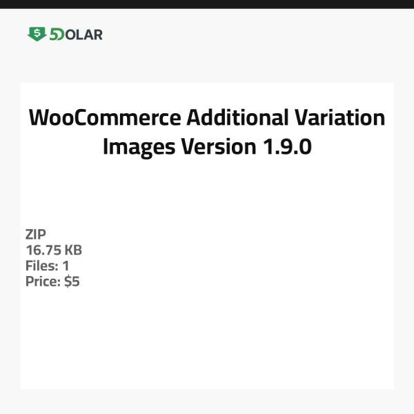 WooCommerce Zusätzliche Variationsbilder - Version 1.9.0