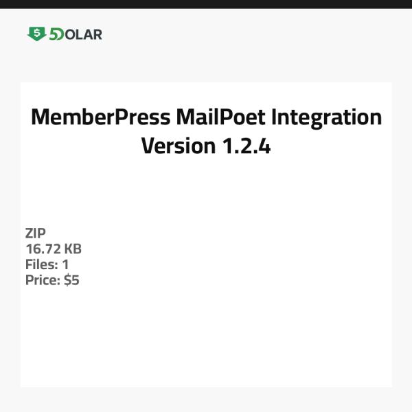 MemberPress MailPoet Integration - Version 1.2.4