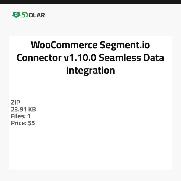 WooCommerce Segment.io Connector v1.10.0 - Nahtlose Datenintegration