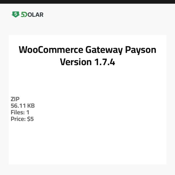 WooCommerce Gateway Payson - Version 1.7.4