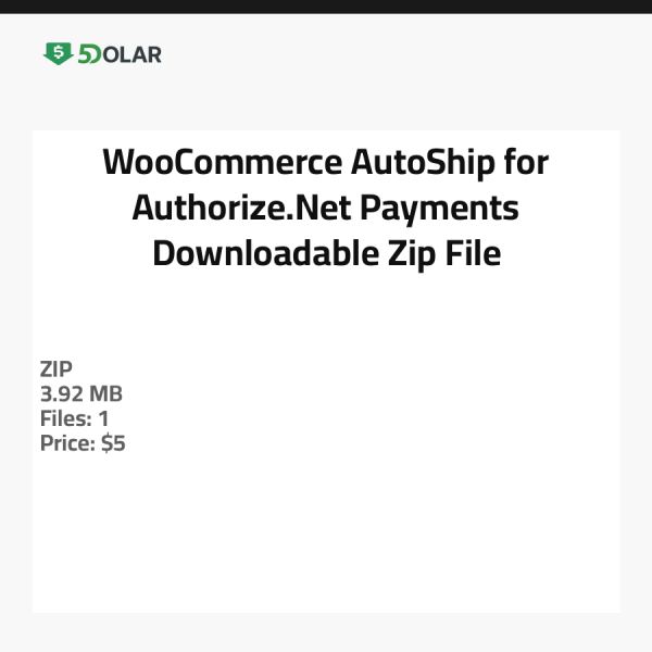 WooCommerce AutoShip لمدفوعات Authorize.Net - ملف مضغوط قابل للتنزيل