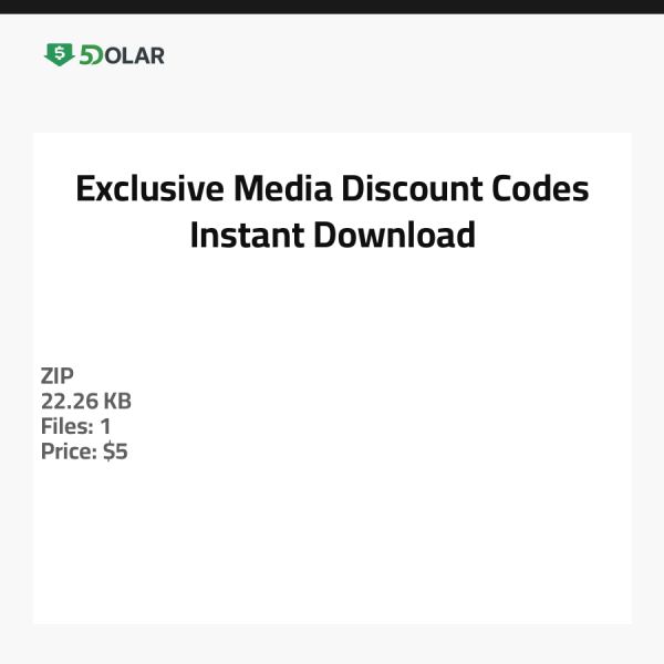 رموز خصم الوسائط الحصرية - تحميل فوري