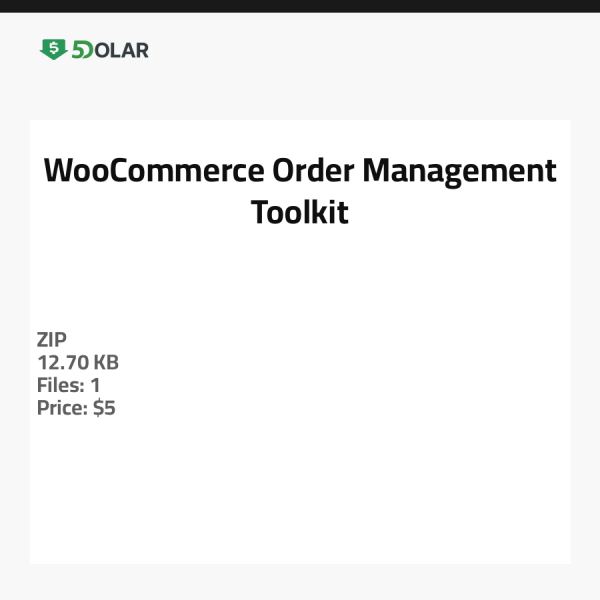 WooCommerce Bestellmanagement-Toolkit