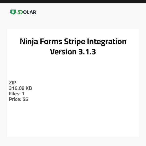 Ninja Forms Stripe Integration - Version 3.1.3