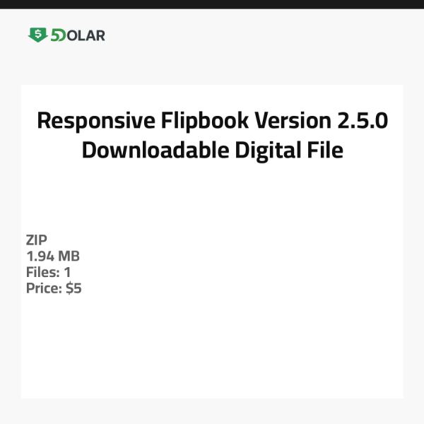 Responsive Flipbook Version 2.5.0 - Herunterladbare digitale Datei
