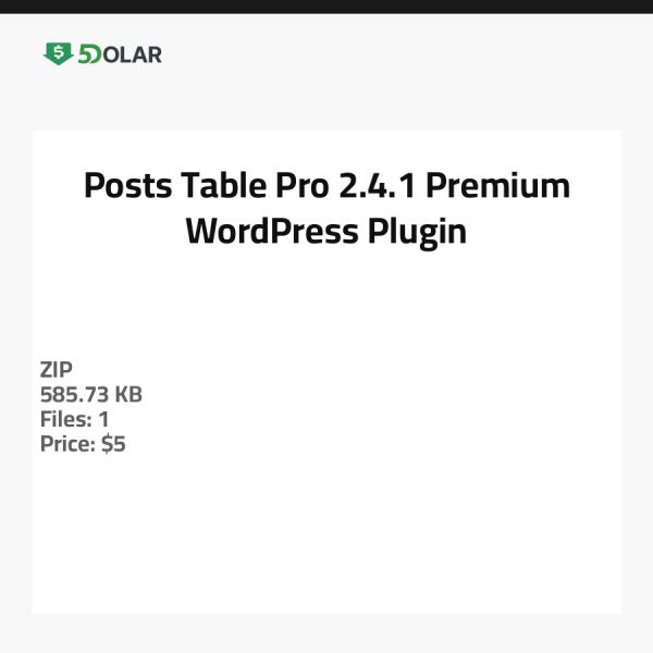 Posts Table Pro 2.4.1 - Premium WordPress Plugin