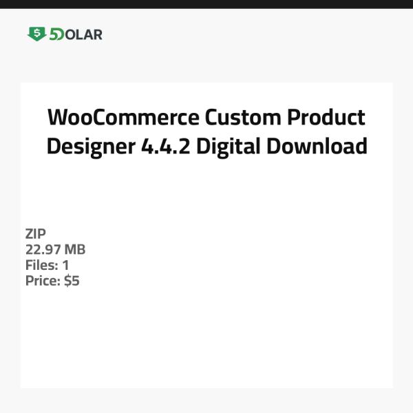WooCommerce Custom Product Designer 4.4.2 - Digitaler Download