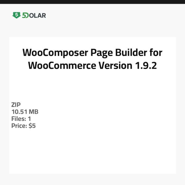 WooComposer Seitenbauer für WooCommerce - Version 1.9.2