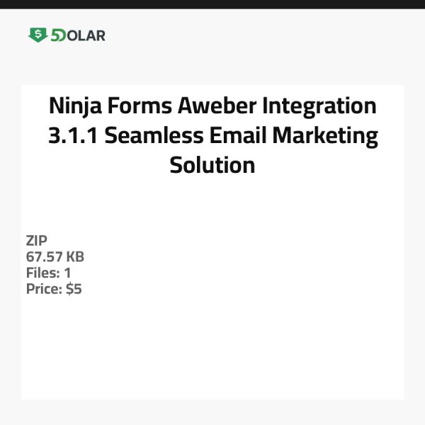 Ninja Forms Aweber Integration 3.1.1 - Nahtlose E-Mail-Marketing-Lösung