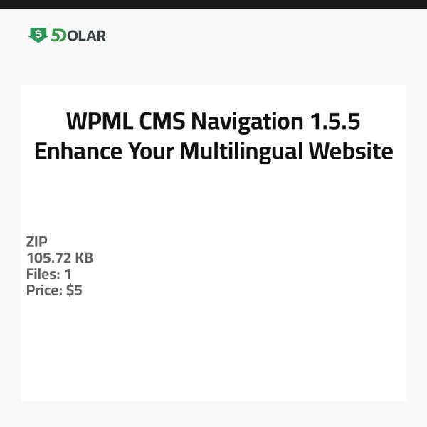 WPML CMS Navigation 1.5.5 - Verbessern Sie Ihre mehrsprachige Website