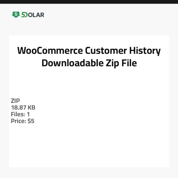 WooCommerce Kundenhistorie - Herunterladbare Zip-Datei