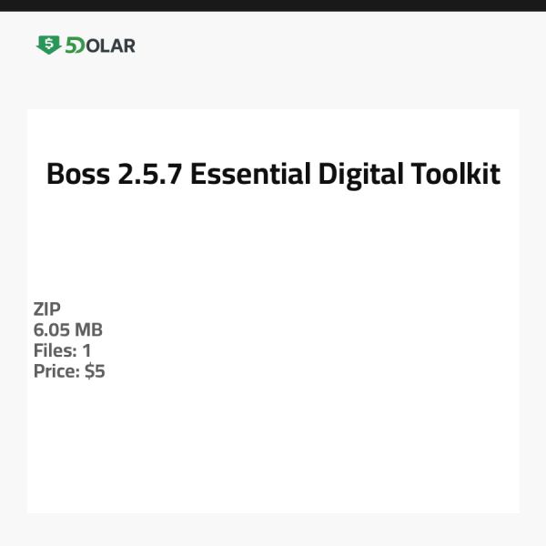Boss 2.5.7 - Essentielles digitales Toolkit