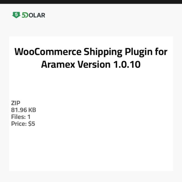 ملحق شحن WooCommerce لأرامكس - الإصدار 1.0.10