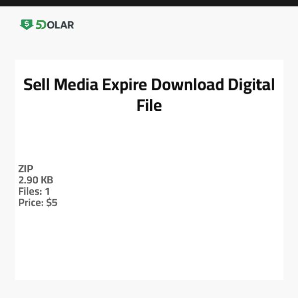 Sell Media Expire Download - Digitale Datei