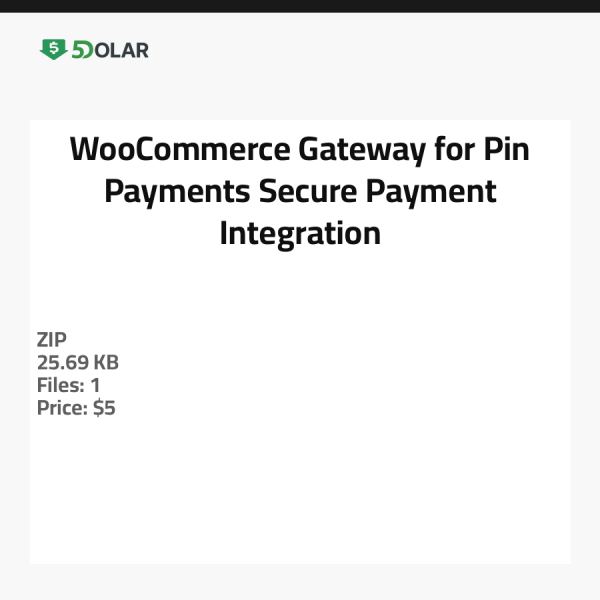 بوابة WooCommerce لمدفوعات Pin - تكامل دفع آمن