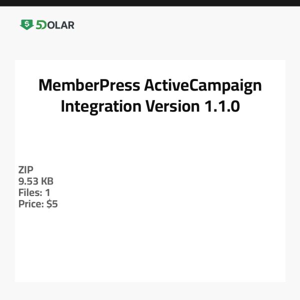 MemberPress ActiveCampaign Integration - Version 1.1.0