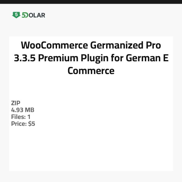 WooCommerce Germanized Pro 3.3.5 - الإضافة المميزة للتجارة الإلكترونية الألمانية