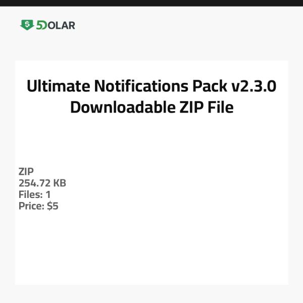 Ultimate Notifications Pack v2.3.0 - Herunterladbare ZIP-Datei