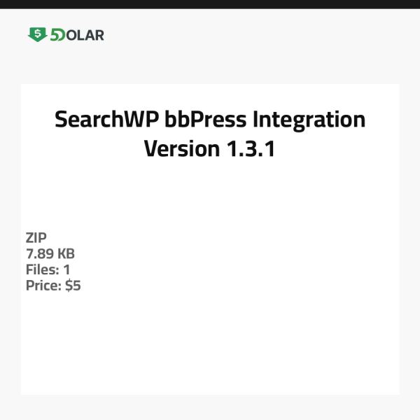 SearchWP bbPress Integration - Version 1.3.1