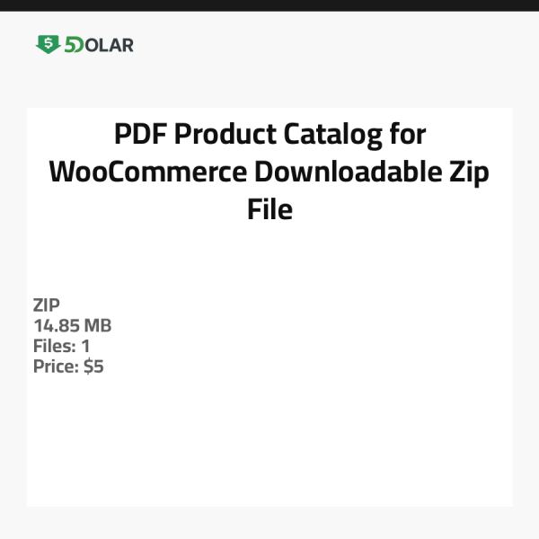 PDF Produktkatalog für WooCommerce - Herunterladbare Zip-Datei
