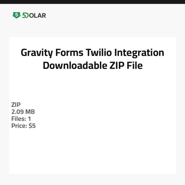Gravity Forms Twilio Integration - Herunterladbare ZIP-Datei
