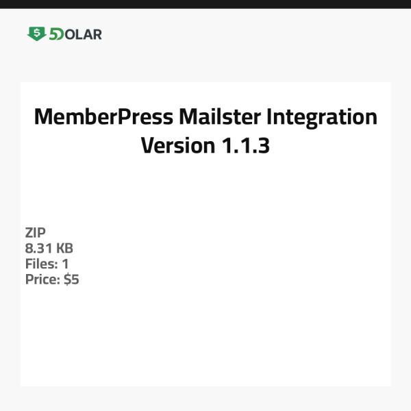 MemberPress Mailster Integration - Version 1.1.3
