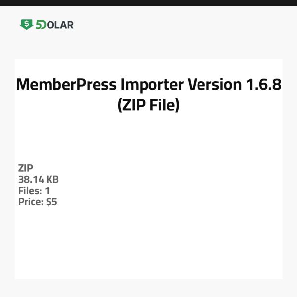 مستورد MemberPress - الإصدار 1.6.8 (ملف ZIP)