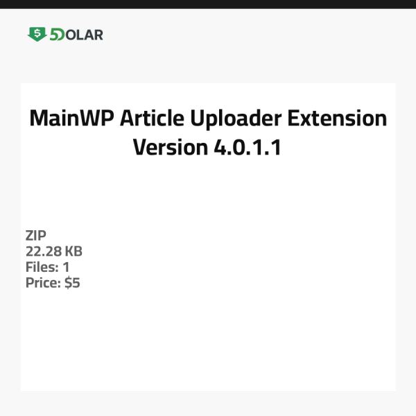 ملحق تحميل المقالات MainWP - الإصدار 4.0.1.1