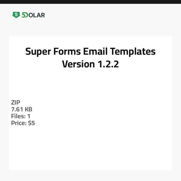 Super Forms E-Mail-Vorlagen - Version 1.2.2