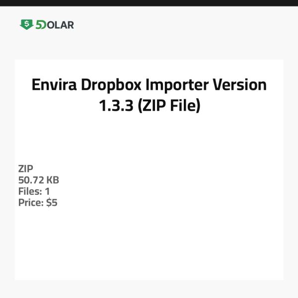 مستورد Dropbox من Envira - الإصدار 1.3.3 (ملف ZIP)
