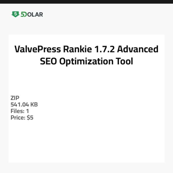 ValvePress Rankie 1.7.2 - أداة تحسين محركات البحث المتقدمة