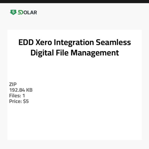 EDD Xero Integration - Nahtloses digitales Dateimanagement