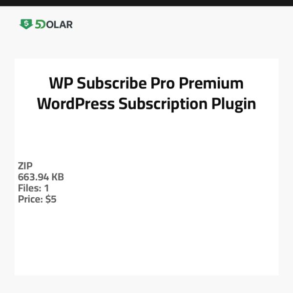 WP Subscribe Pro - إضافة ووردبريس للاشتراك المتميز