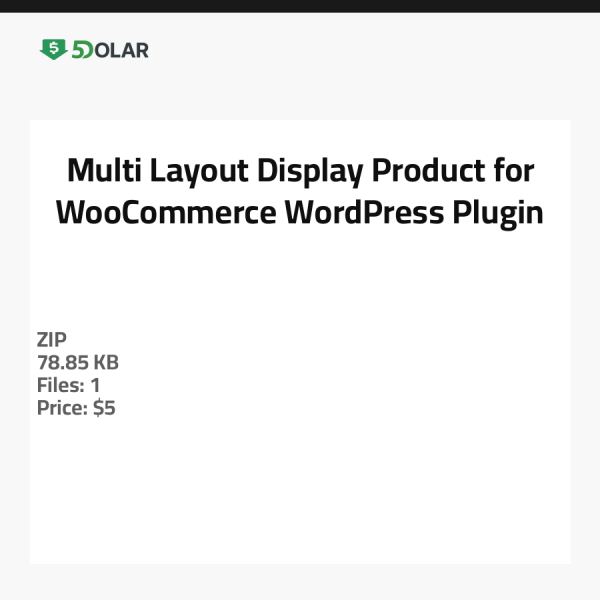 منتج عرض متعدد التخطيطات لـ WooCommerce - مكون WordPress الإضافي